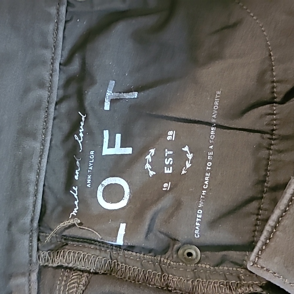 Loft Olive Green 5 pocket pants - Picture 6 of 6